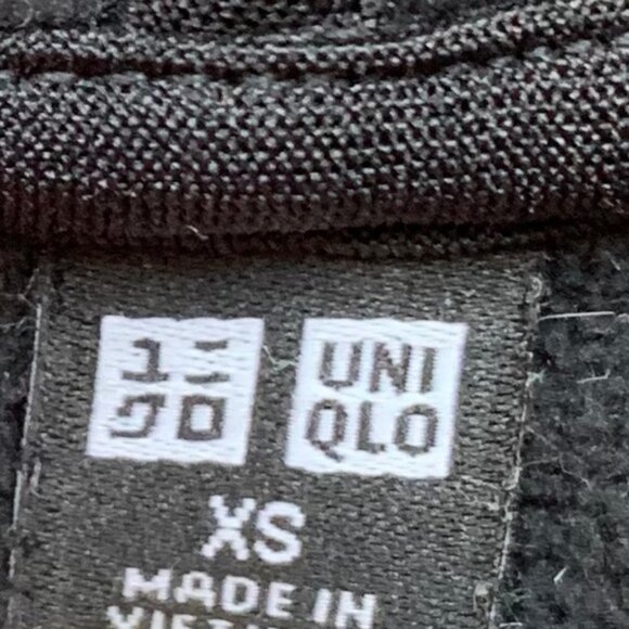 Uniqlo Women's Teddy Sherpa Hoodie Sweater Zip-up Zipper Front Black Size XS - Picture 10 of 10